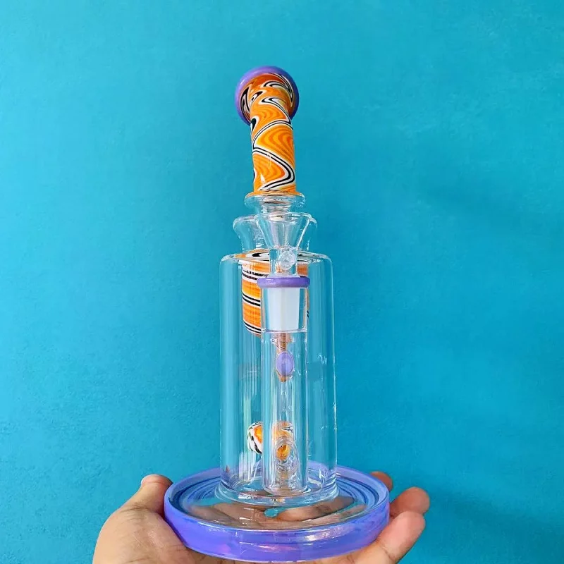 10" Klein Incycler Glass Bong with Swirled Perc