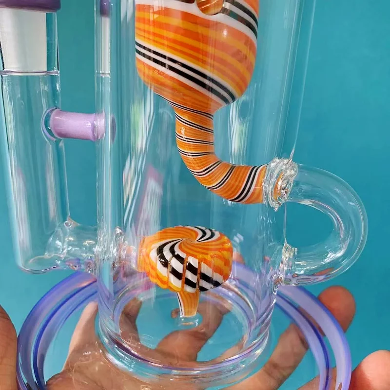 10" Klein Incycler Glass Bong with Swirled Perc