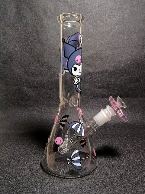 Kuromi Gothic Pink Umbrella Beaker Glass Bong Kuromi Gothic Pink Umbrella Beaker Glass Bong