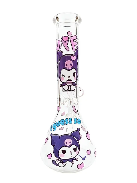 10″ Kuromi Purple “For You” Beaker Glass Bong 10" Kuromi Purple "For You" Beaker Glass Bong
