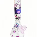 10" Kuromi Purple "For You" Beaker Glass Bong