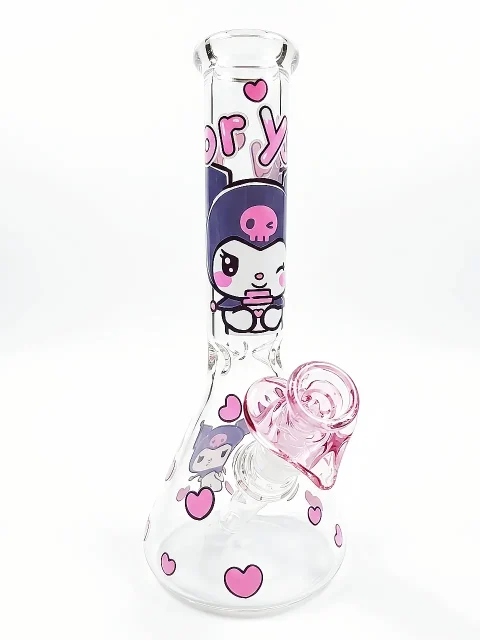 10" Kuromi Purple "For You" Beaker Glass Bong