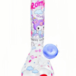 10" Kuromi Sweet Pastel Strawberry Beaker Glass Bong