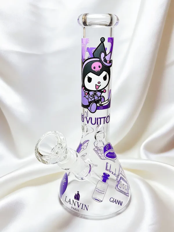 10" Kuromi × LV Purple Luxury Beaker Glass Bong