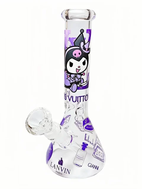 10" Kuromi × LV Purple Luxury Beaker Glass Bong