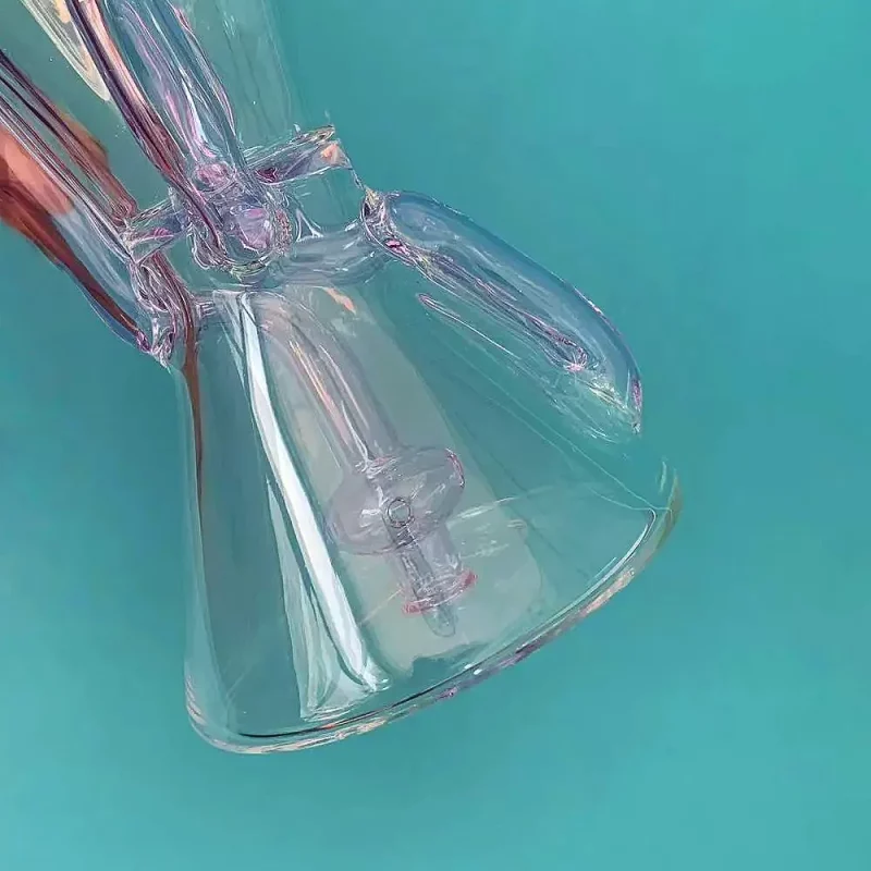 7" Lavender & Purple Recycler Glass Bong