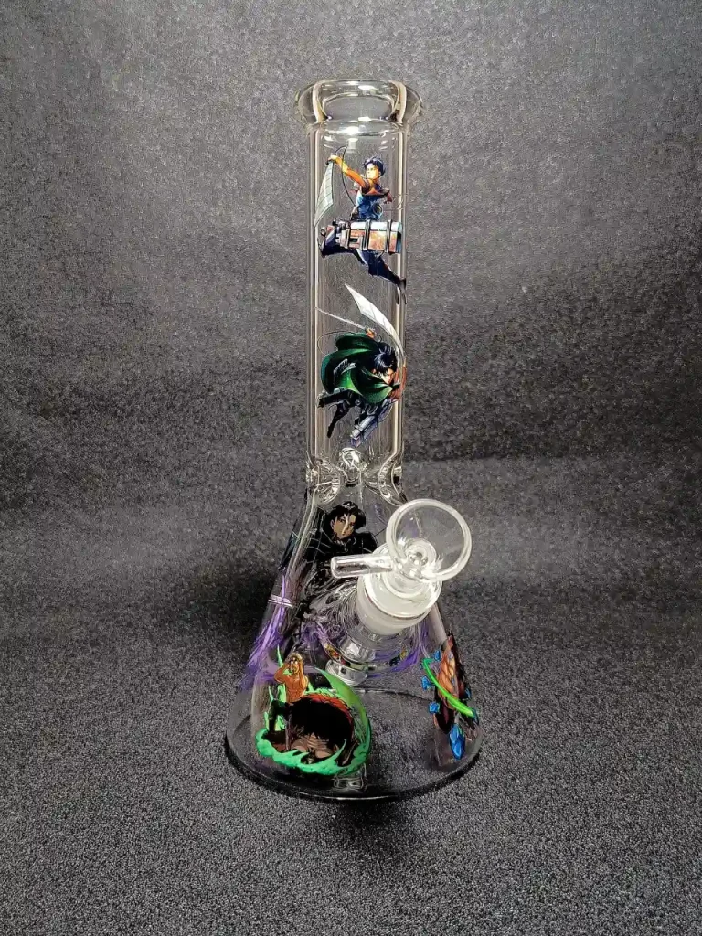 Levi Ackerman Attack on Titan ODM Gear Battle Survey Corps Beaker Glass Bong