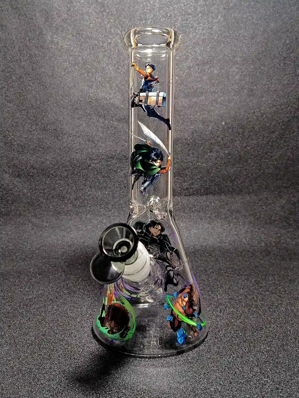 Levi Ackerman Attack on Titan ODM Gear Battle Survey Corps Beaker Glass Bong
