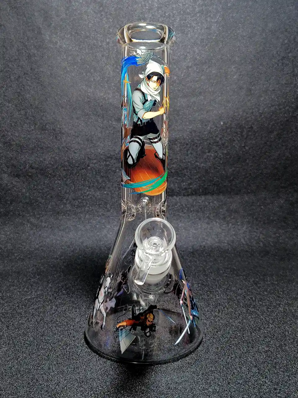 Levi Ackerman Attack on Titan Cleaning Mode Survey Corps Beaker Glass Bong