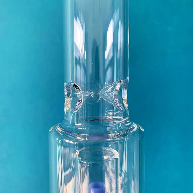 15" Lilac Dream Double Perc Stemless Glass Bong