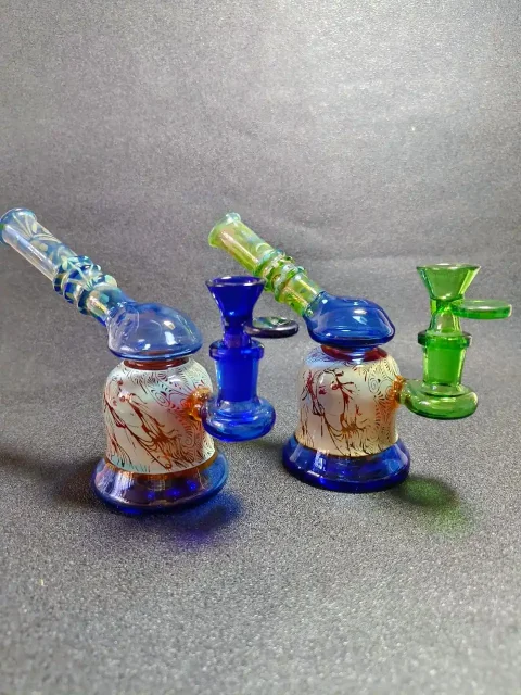 Little Beauty Cute Fumed Silver Glass Bubbler