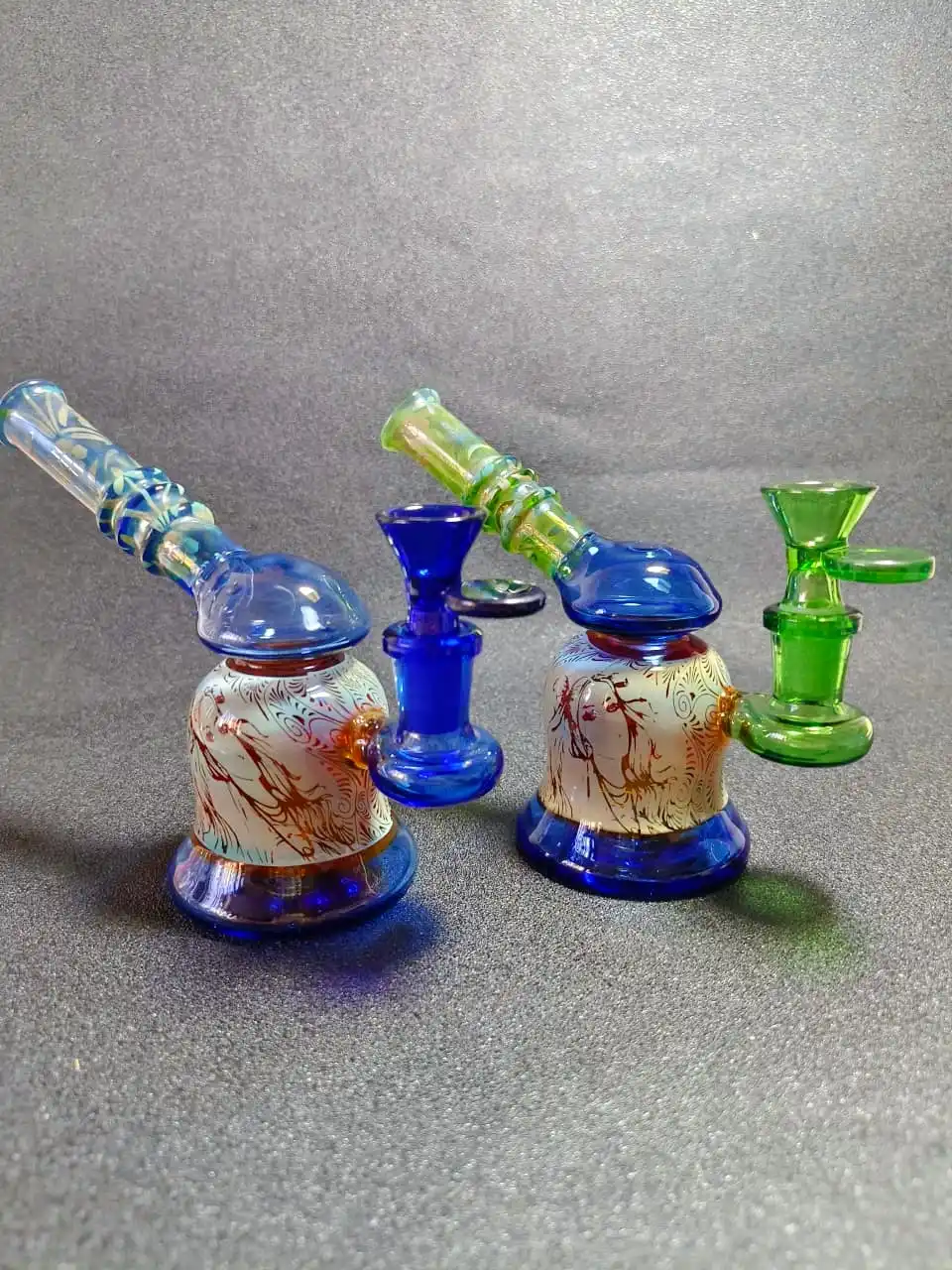 Little Beauty Cute Fumed Silver Glass Bubbler