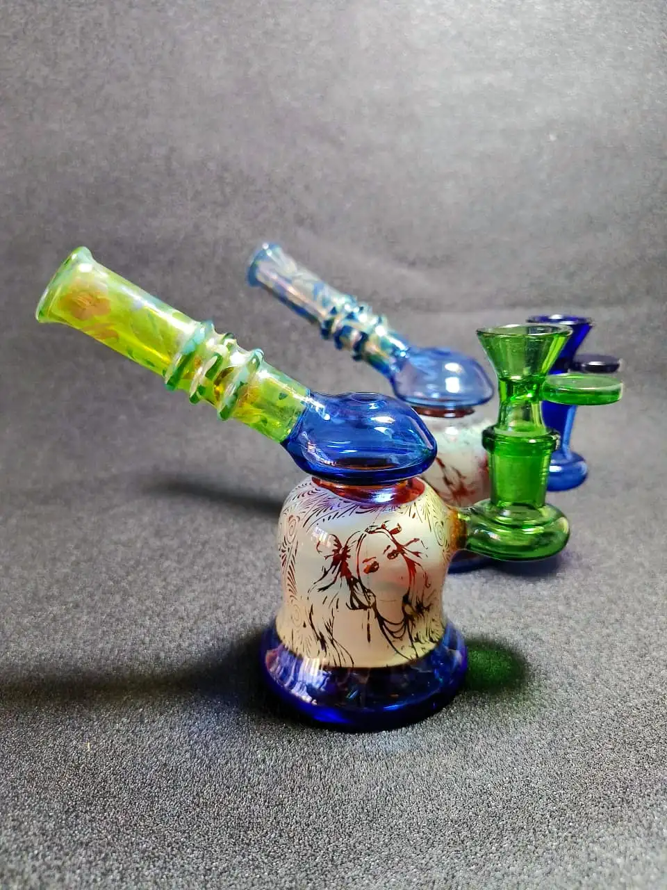 Little Beauty Cute Fumed Silver Glass Bubbler