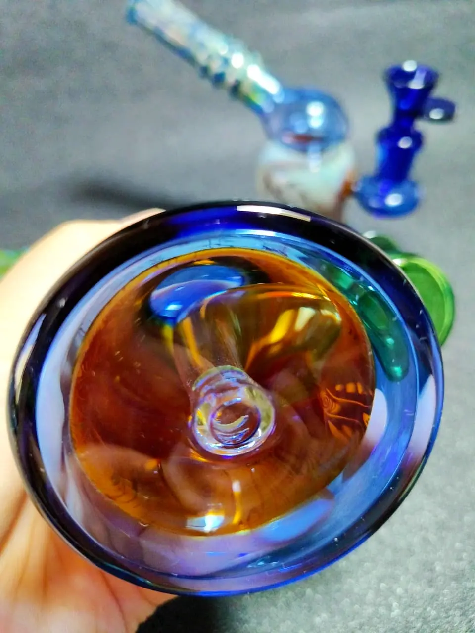 Little Beauty Cute Fumed Silver Glass Bubbler
