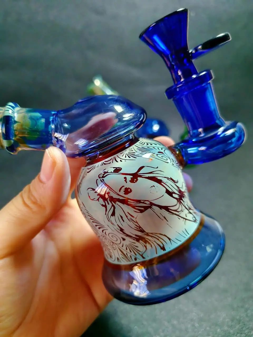 Little Beauty Cute Fumed Silver Glass Bubbler