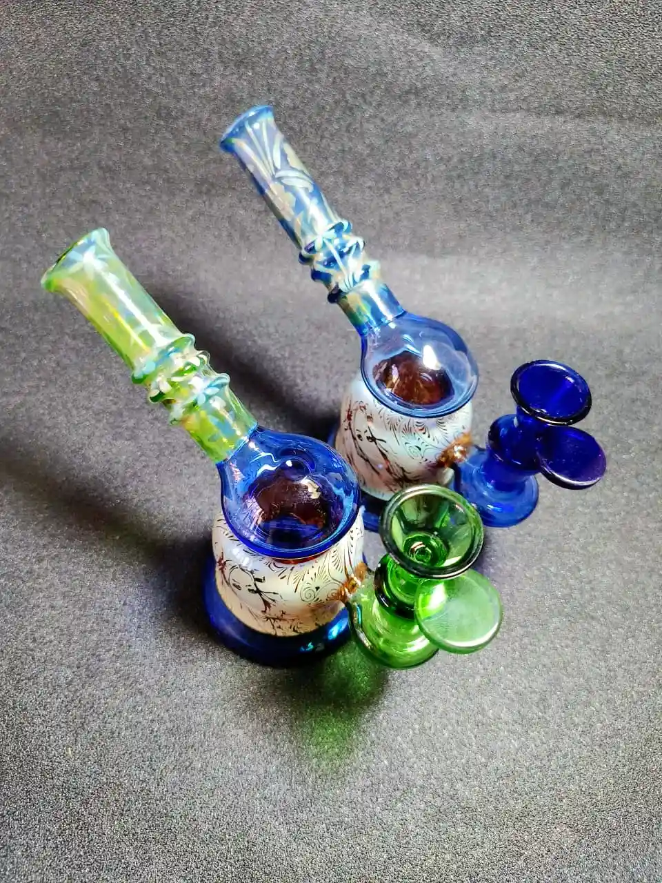 Little Beauty Cute Fumed Silver Glass Bubbler - Image 4