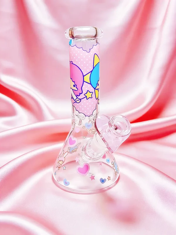 8" Dreamy Starry Little Twin Stars Beaker Glass Bong