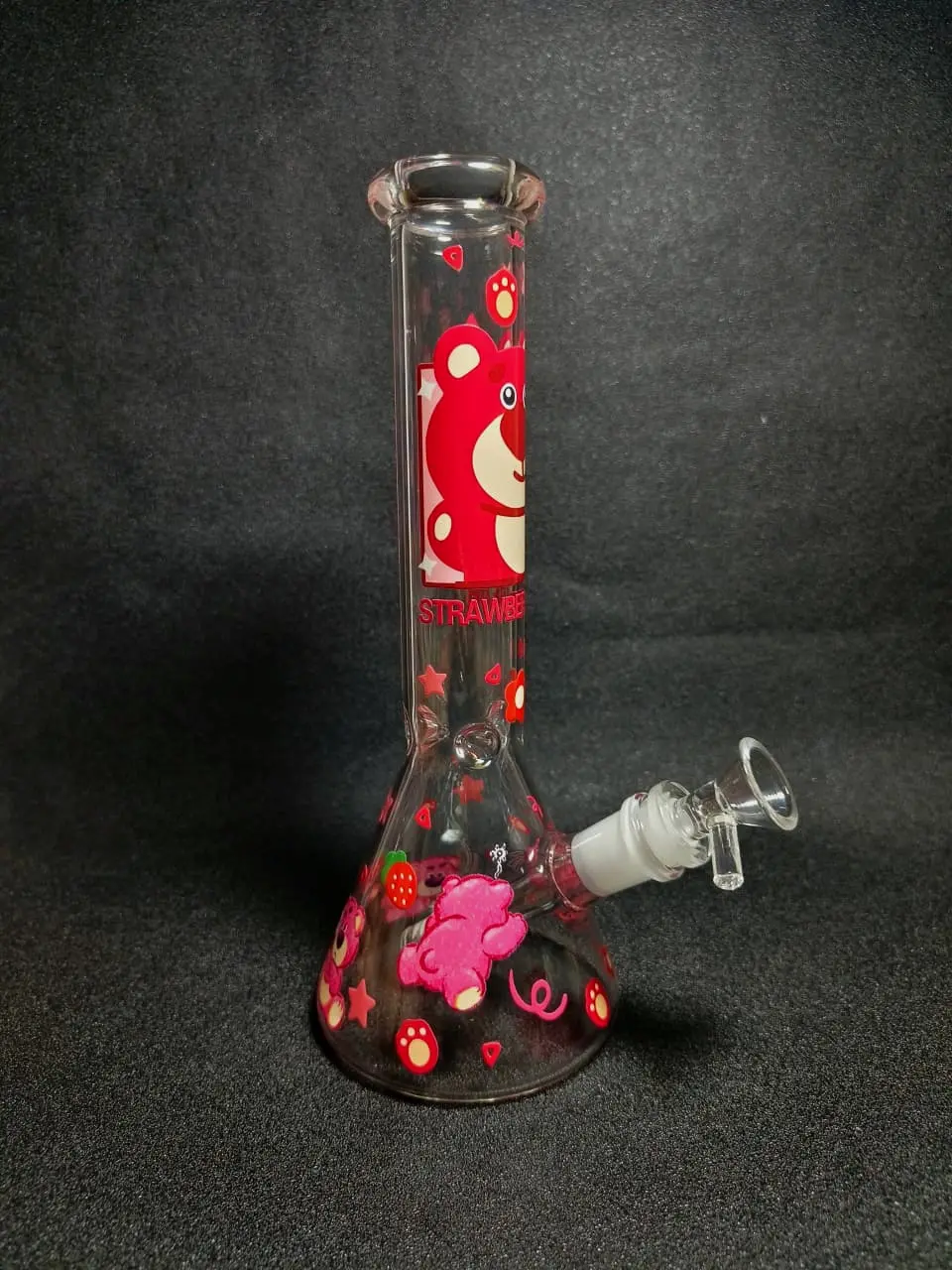 Lotso Strawberry Bear Beaker Glass Bong