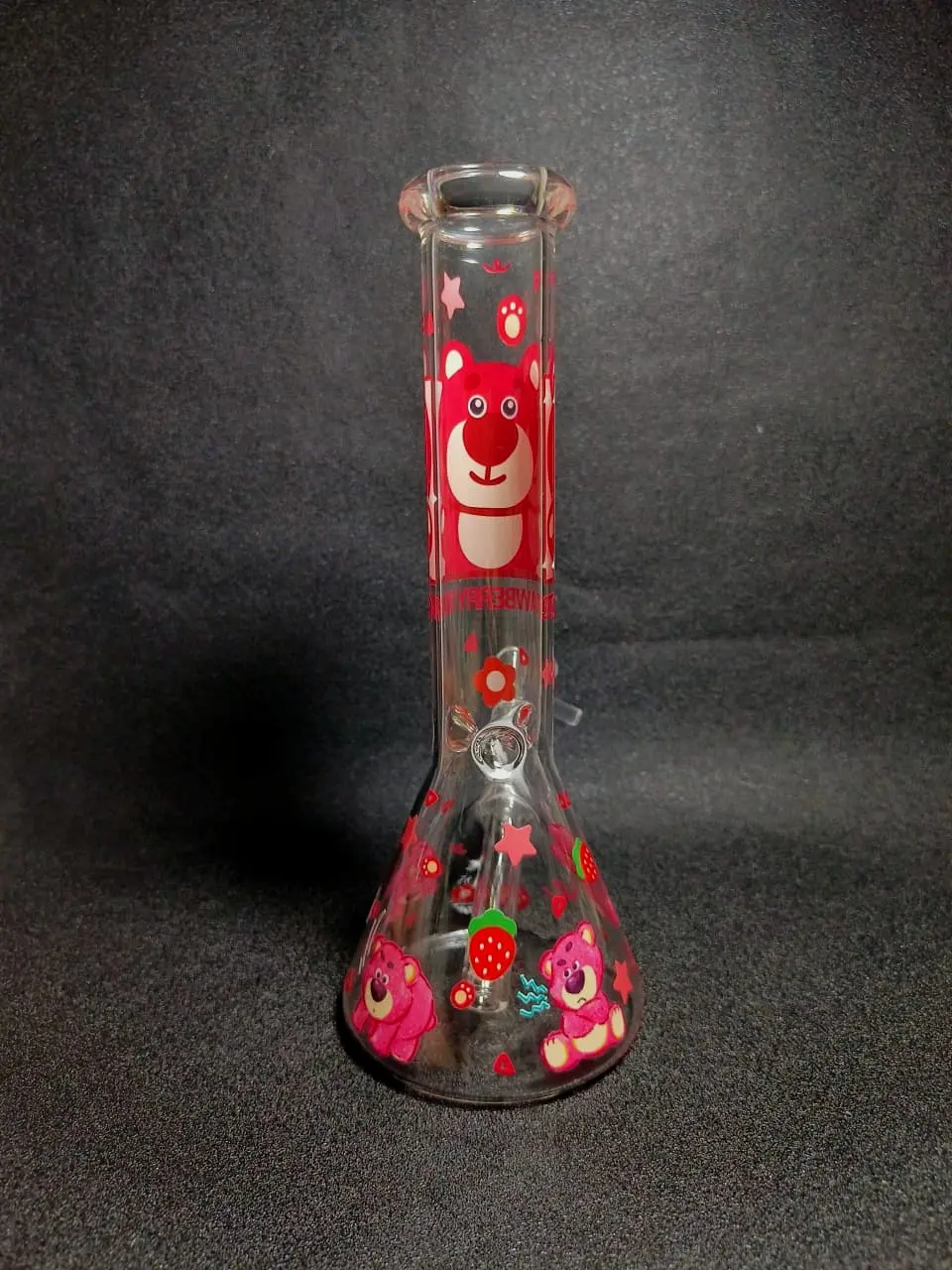 Lotso Strawberry Bear Beaker Glass Bong