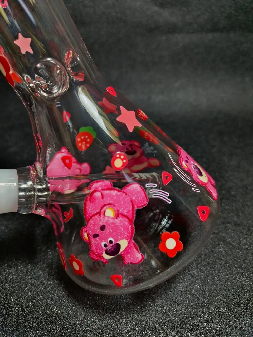 Lotso Strawberry Bear Beaker Glass Bong