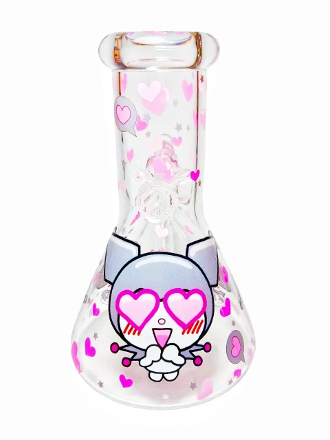 8" 5mm Lovely Kuromi Beaker Glass Bong