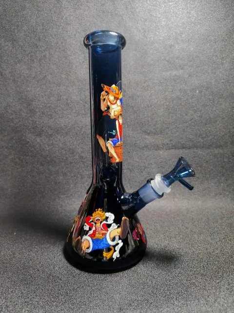 10″ Luffy ASL Brothers One Piece Beaker Glass Bong 10" Luffy ASL Brothers One Piece Beaker Glass Bong