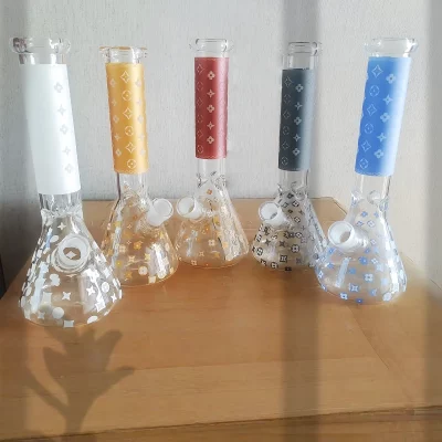 10" LV-Inspired Glass Beaker Bongs