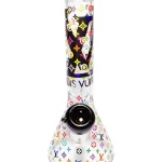 10" LV-Inspired Monogram Beaker Glass Bong