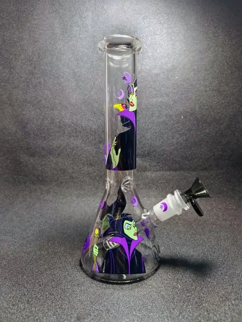 10″ Maleficent Dark Queen Magic Awakening Beaker Glass Bong 10" Maleficent Dark Queen Magic Awakening Beaker Glass Bong