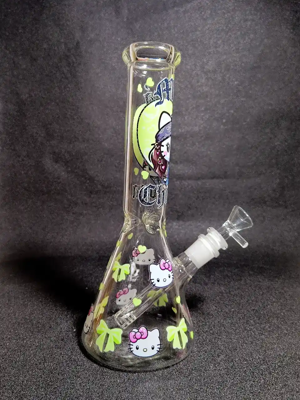 Mama Thing Punk Goth Hello Kitty Beaker Glass Bong