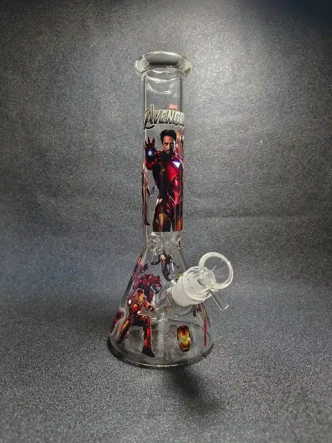 10" Marvel Avengers Iron Man Beaker Glass Bong