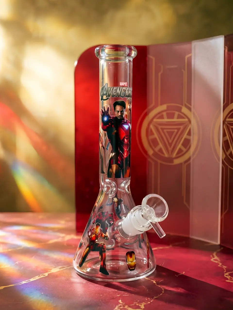 10″ Marvel Avengers Iron Man Beaker Glass Bong