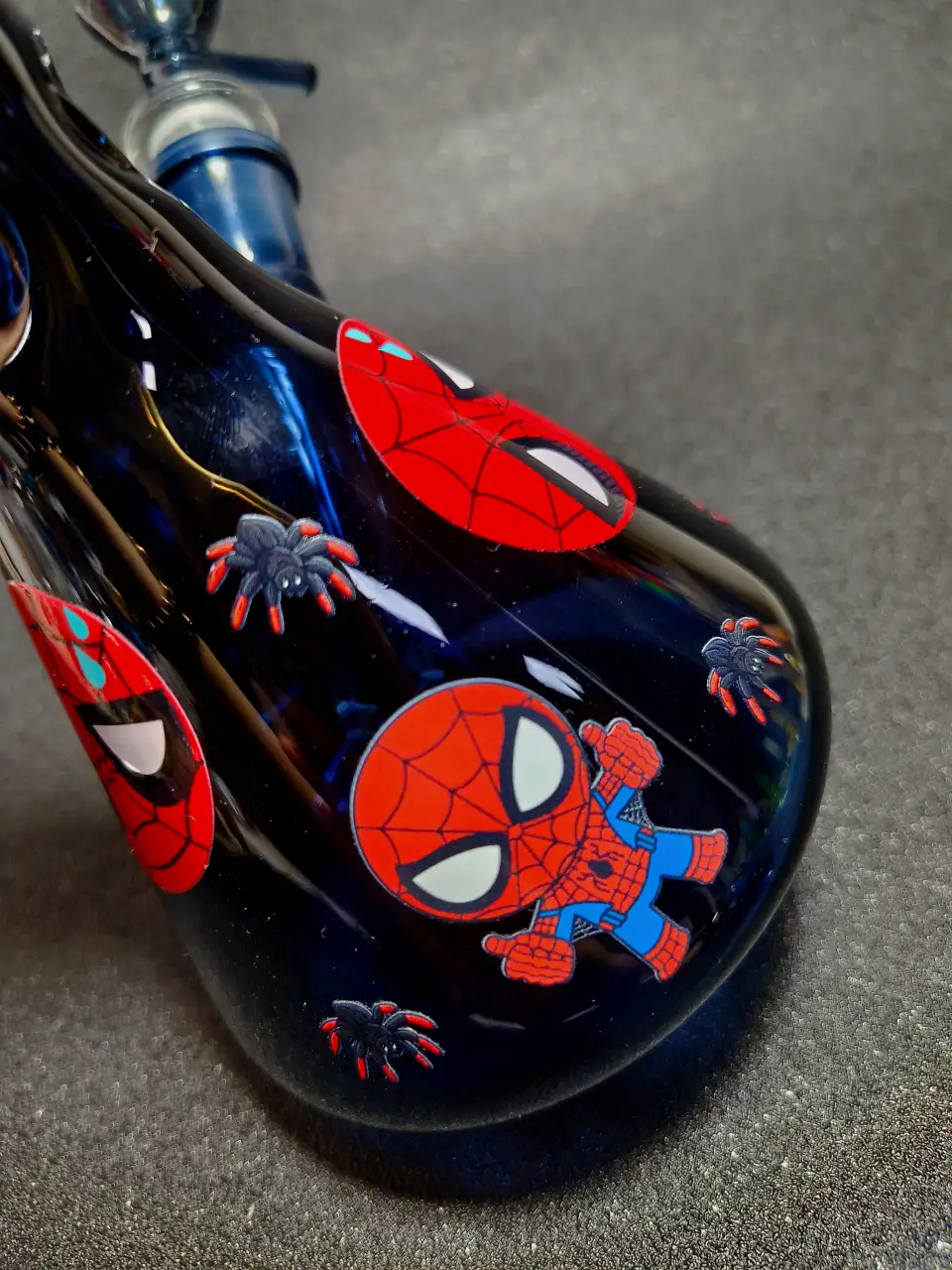 Marvel Spider-Man Black Web Beaker Glass Bong