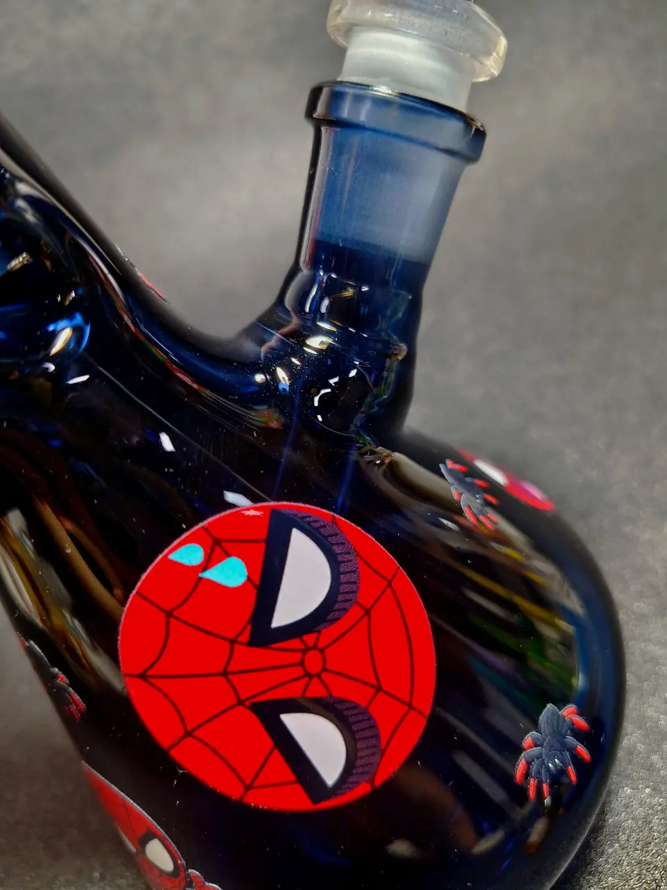 Marvel Spider-Man Black Web Beaker Glass Bong