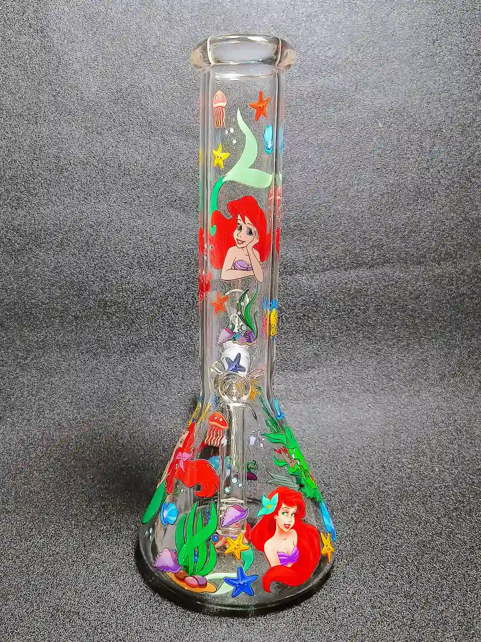 Mermaid Ocean Fantasy Art Beaker Glass Bong