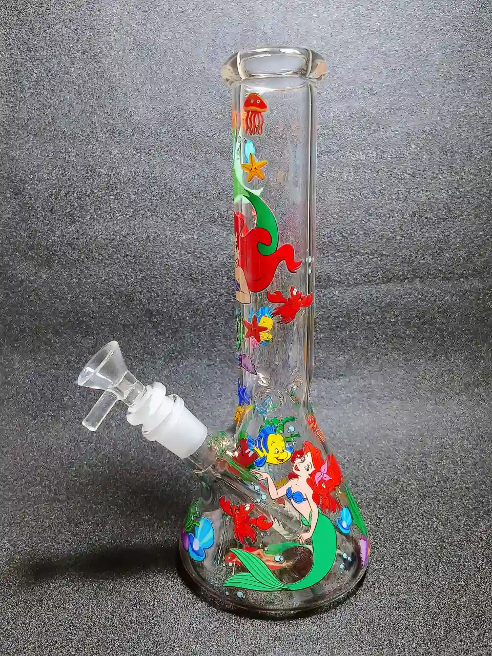 Mermaid Ocean Fantasy Art Beaker Glass Bong