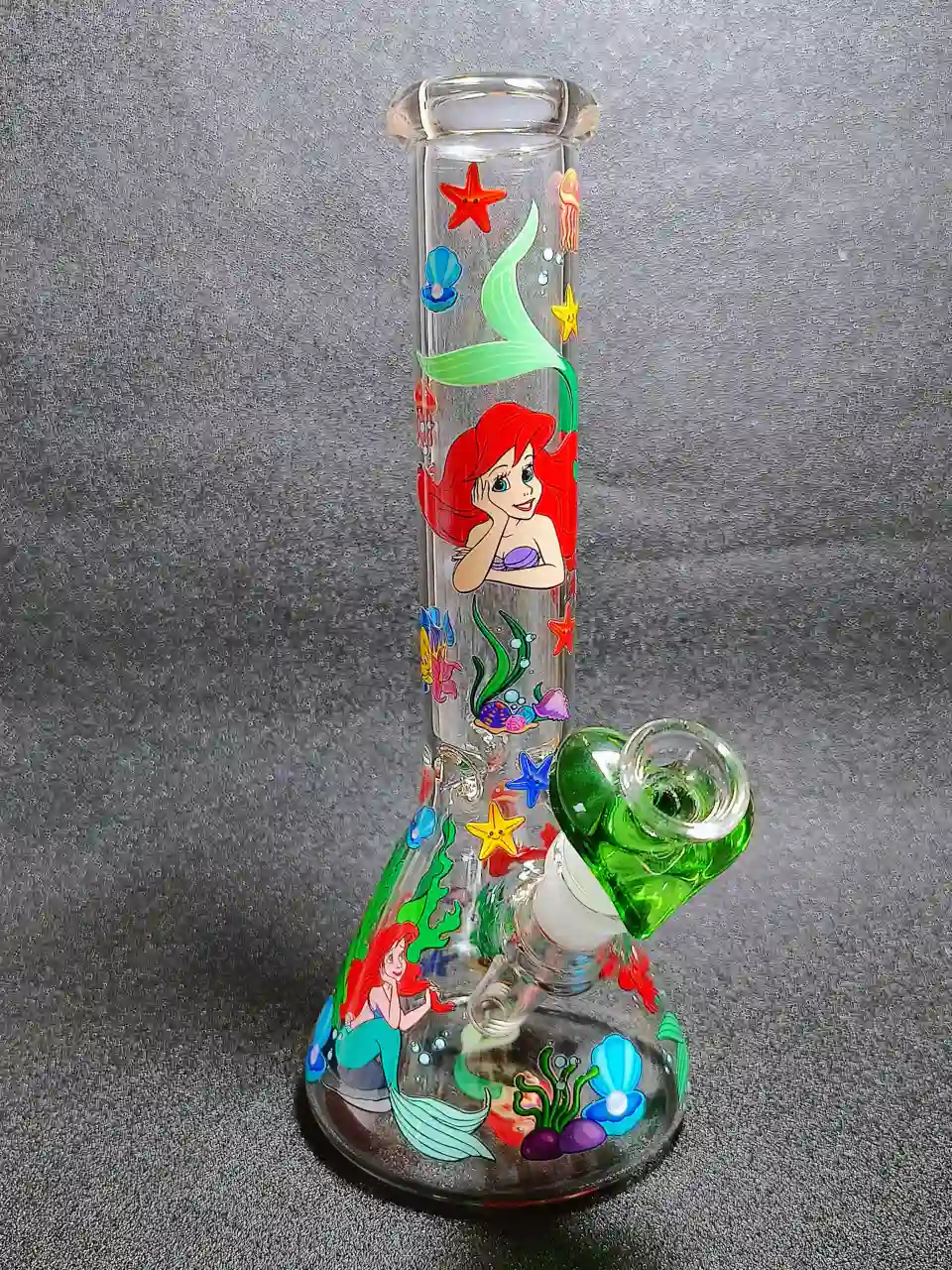 Mermaid Ocean Fantasy Art Beaker Glass Bong