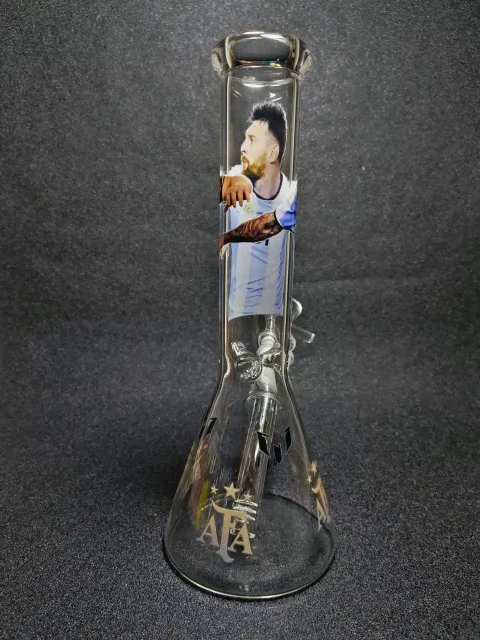 Messi Football Legend Argentina #10 Jersey Beaker Glass Bong Messi Football Legend Argentina #10 Jersey Beaker Glass Bong
