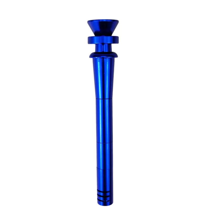 Metal Downstem and Metal Herb Bowl For Bong- Blue