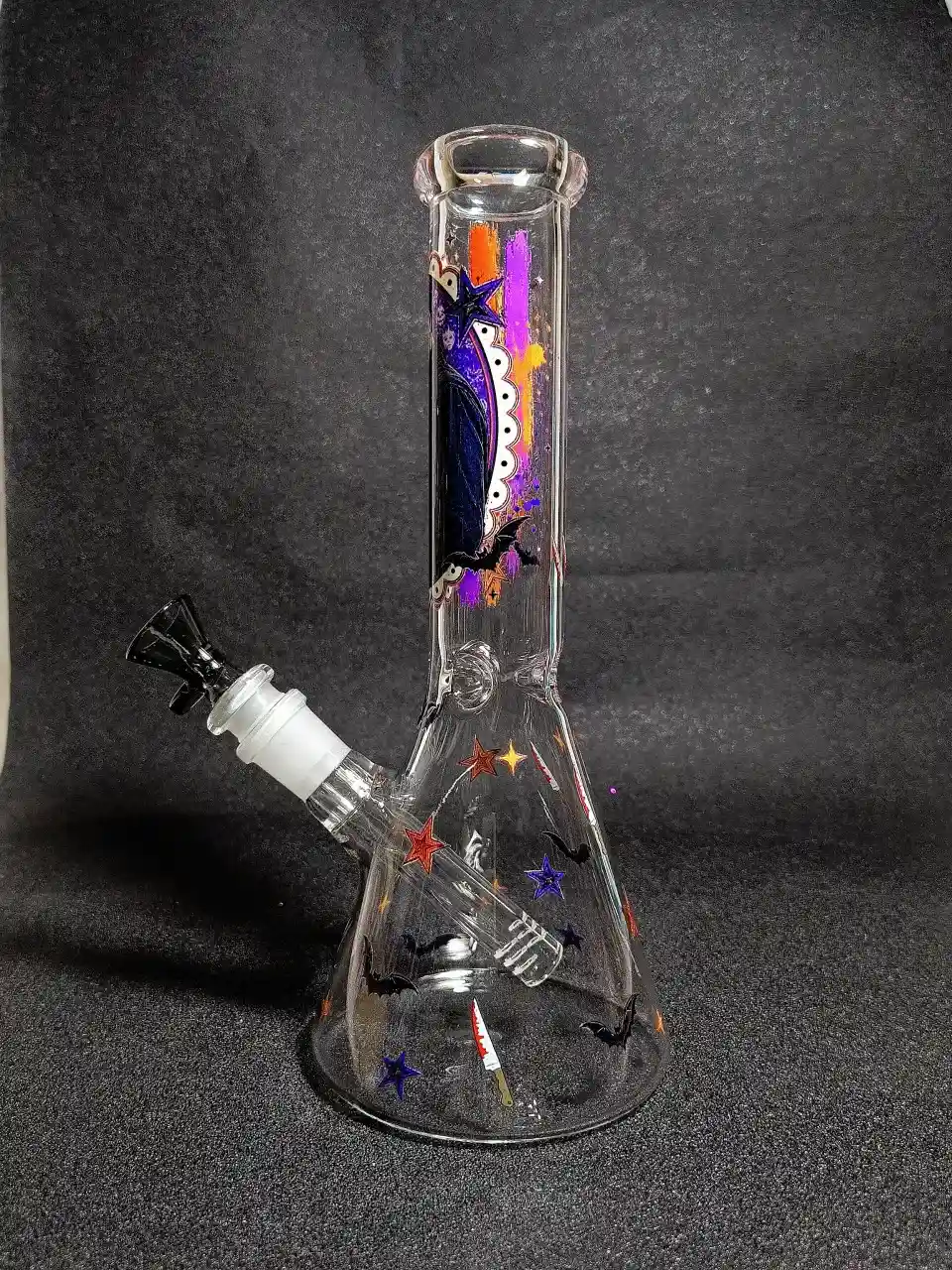 Michael Myers Halloween Bloody Knife Beaker Glass Bong