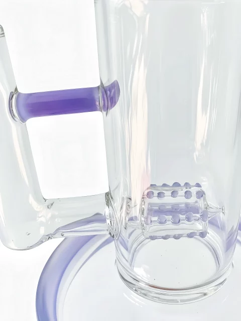 15″ Purple Wig Wag Straight Tube Bong with Dual Perc 15" Purple Wig Wag Straight Tube Bong with Dual Perc