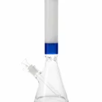 16" 5mm White & Blue Beaker Bong with Ultra-Thick Base