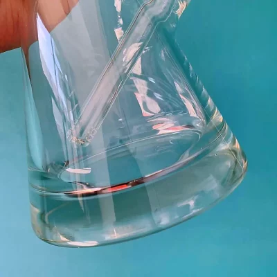 16" Milky White & Deep Blue Encallmo Beaker Bong with Ultra-Thick Base