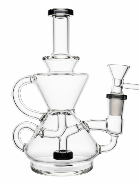 6.5″ Mini Hourglass Recycler Bong/Dab Rig With Disc perc