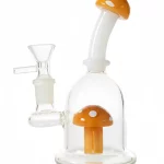 5.5" Mini Yellow Mushroom Bong