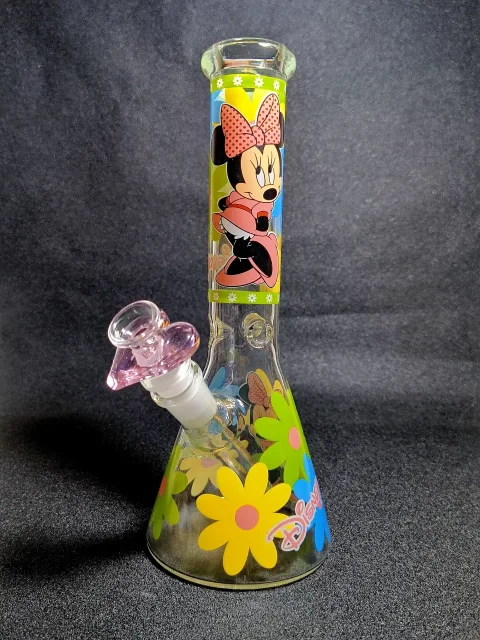 10" Minnie Mouse Disney Daisy Sweet Beaker Glass Bong