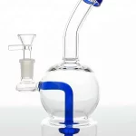9" Modern Globe Disc Showerhead Perc Glass Bong