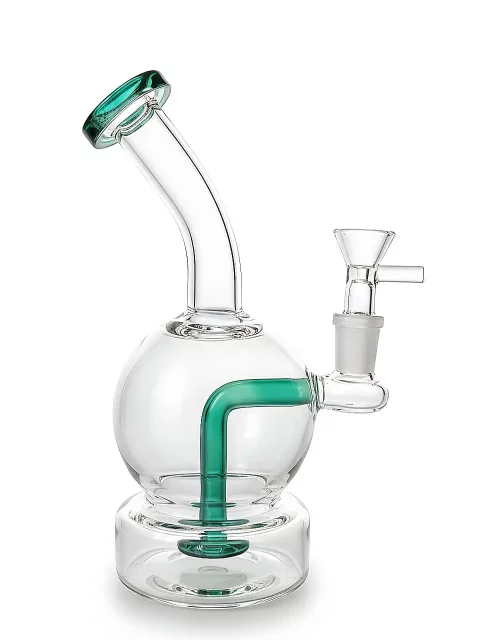 9″ Modern Globe Disc Perc Glass Bong 9" Modern Globe Disc Perc Glass Bong