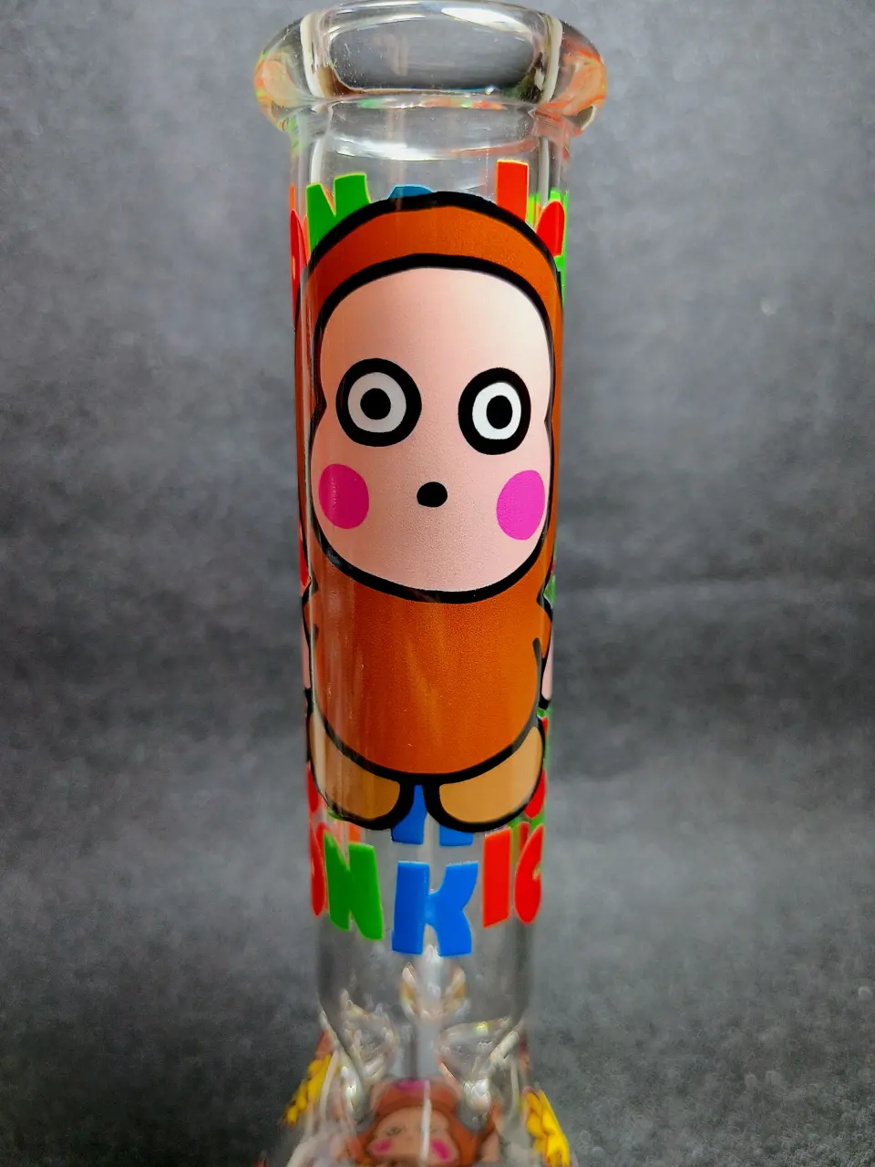 Monkey Banana Cartoon Fun Design Beaker Glass Bong