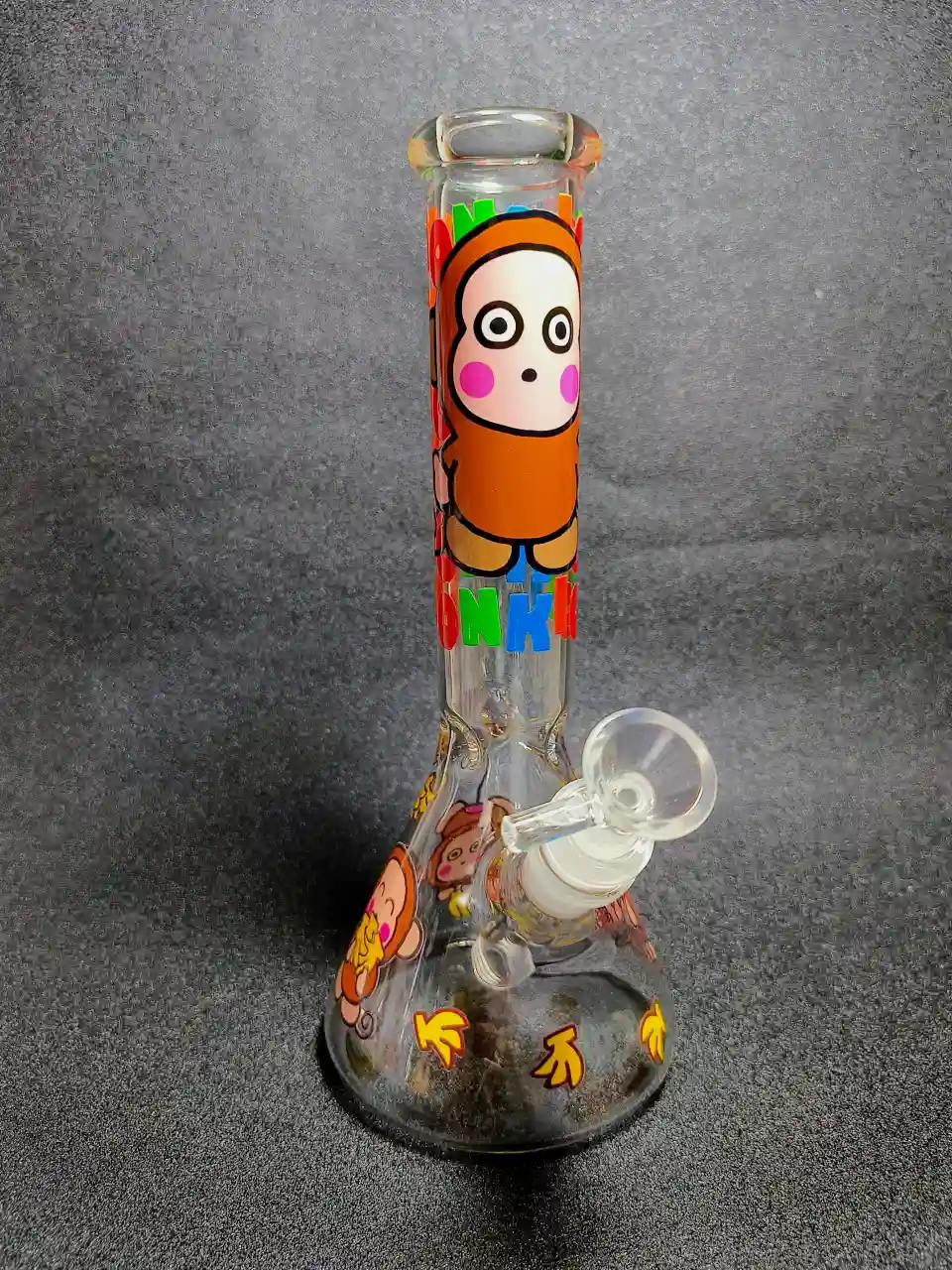 Monkey Banana Cartoon Fun Design Beaker Glass Bong